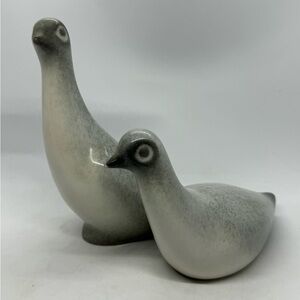 Vintage Howard Pierce Mid Century Porcelain Pair of Doves